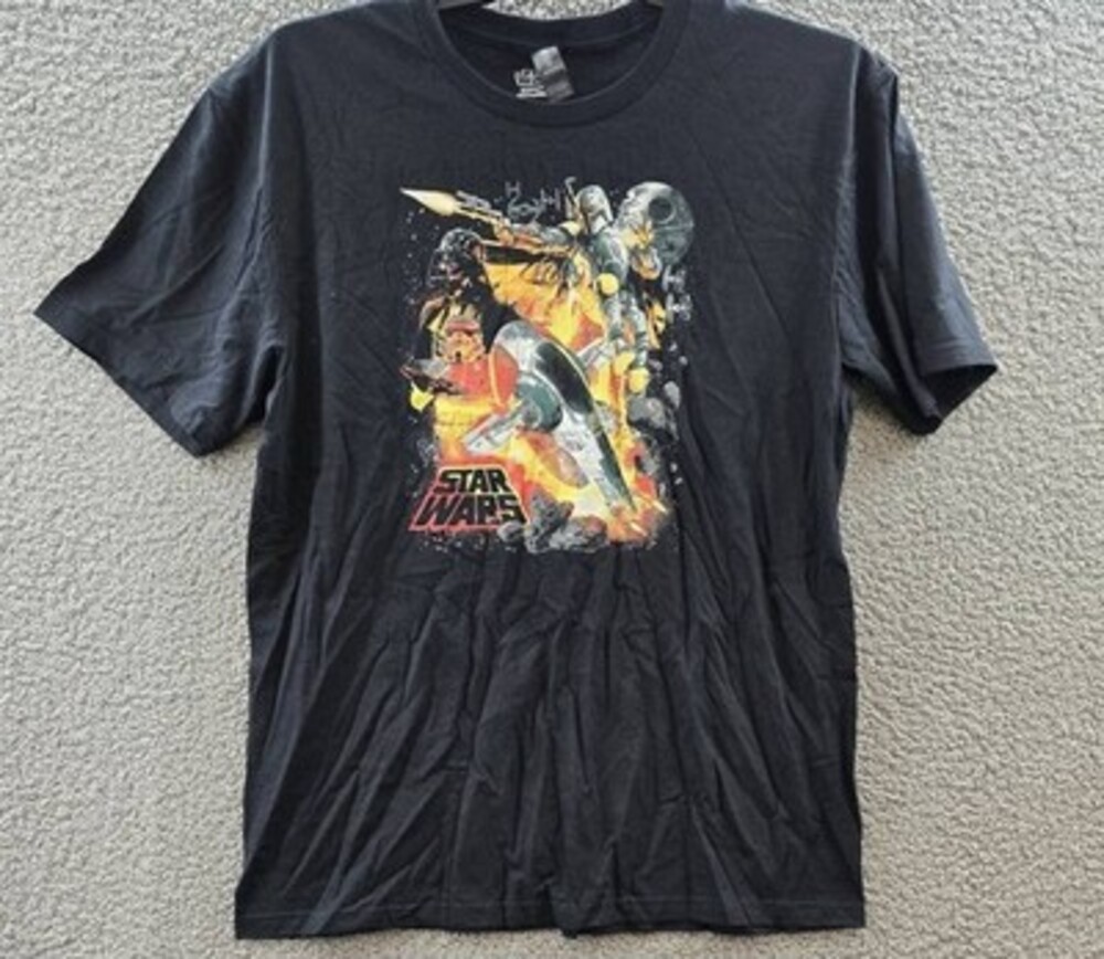 Gildan Star Wars Force Hunter Short Sleeve T-Shirt Men's L Black Multi Pullover
